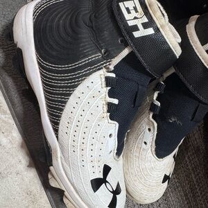 Under Armour Black and White Athletic Sneakers (used for t-ball)